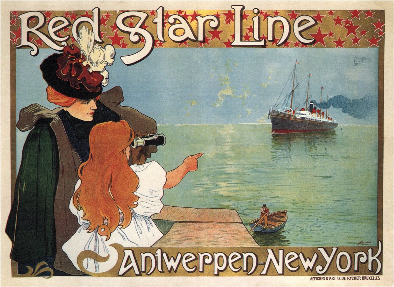 Linha Estrela Vermelha, 1899 de Henri Cassiers