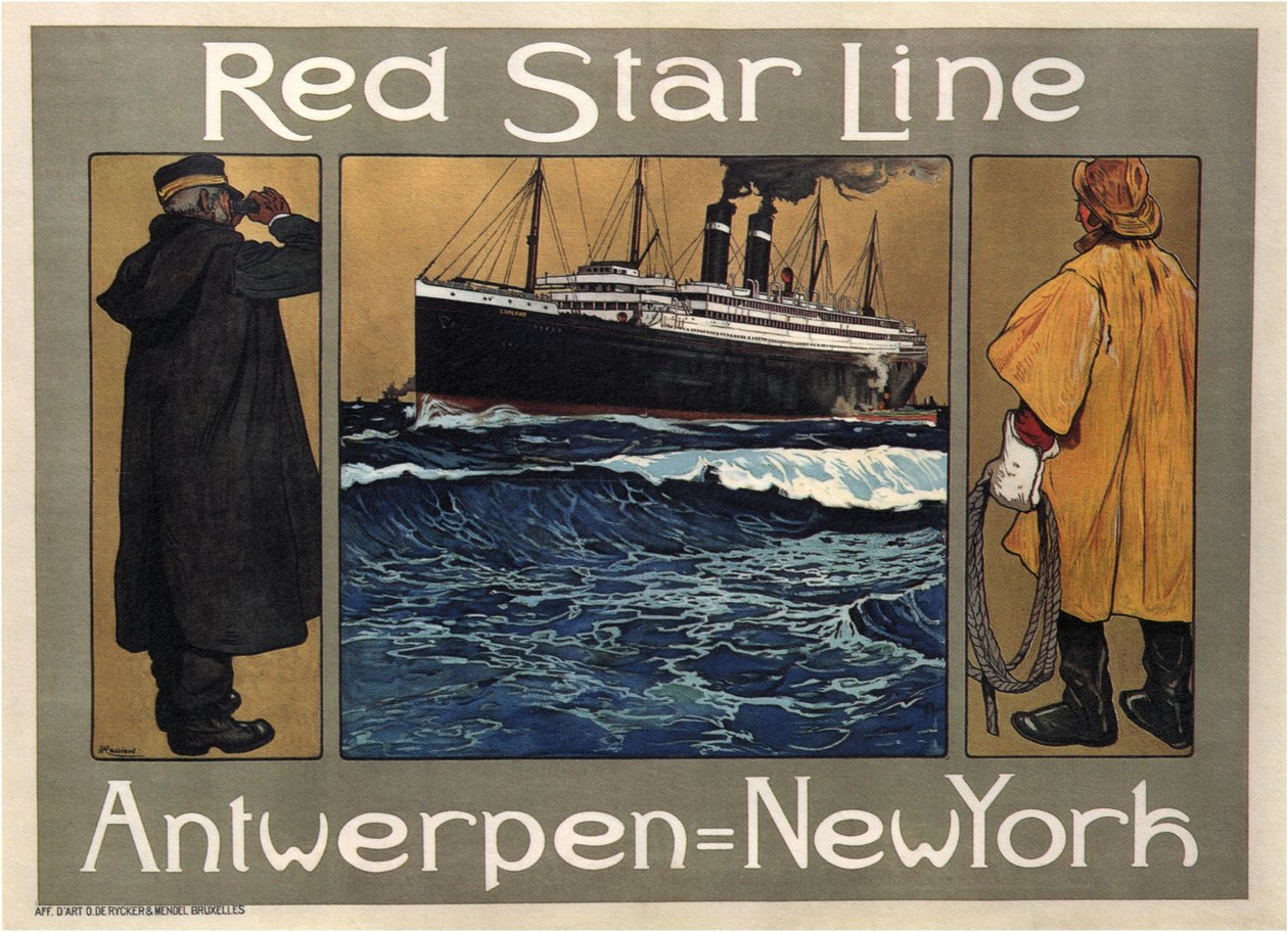 Linha Estrela Vermelha, 1908 de Henri Cassiers