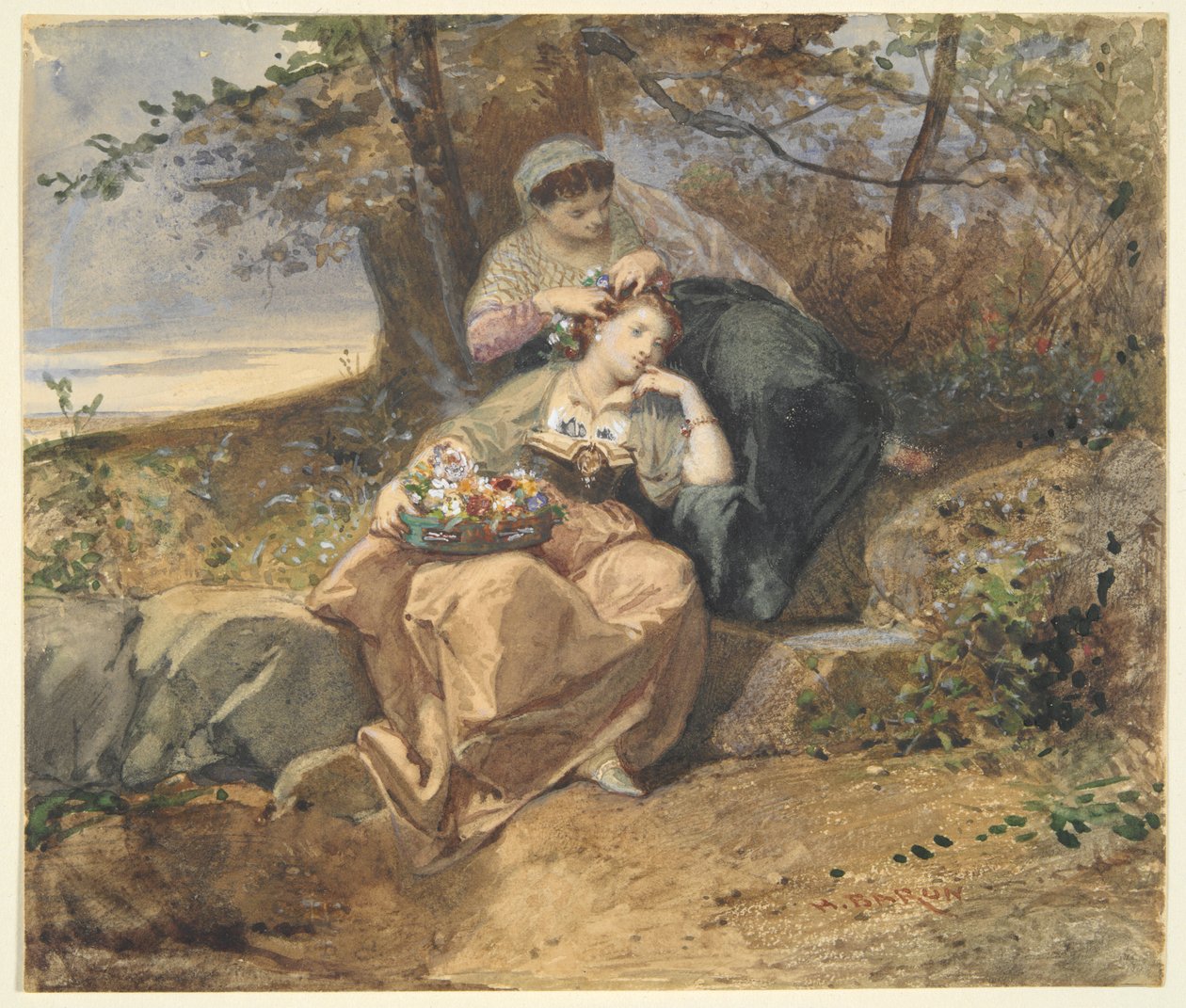 Duas mulheres de Henri Charles Antoine Baron