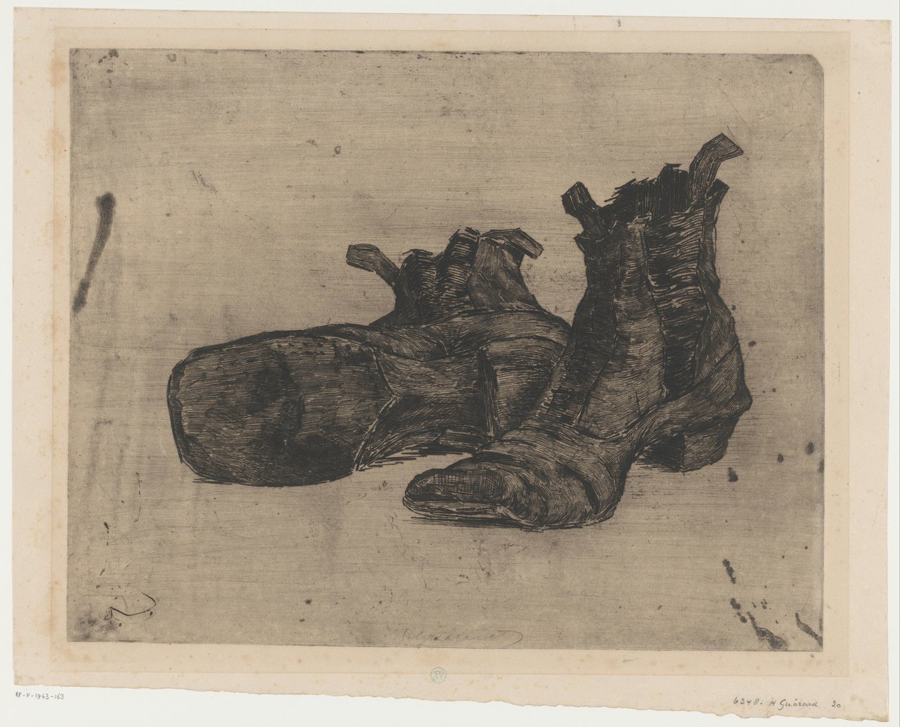 Par de botas de Henri Charles Guérard (signed by artist)