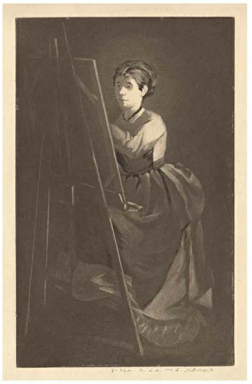 No Cavalete – Retrato da Artista Jeanne Gonzalès de Henri Charles Guérard