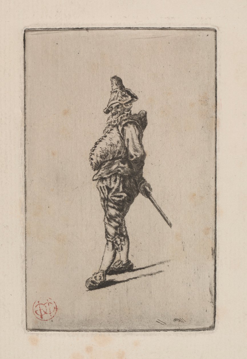 Punchinello, depois de Meisonier de Henri Charles Guérard