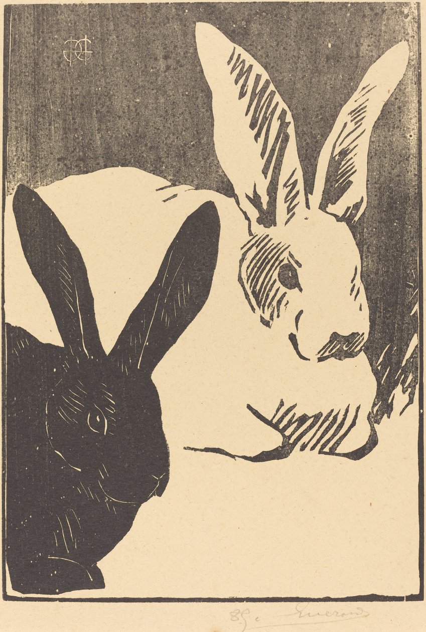 Coelhos (Les Lapins) de Henri Charles Guérard