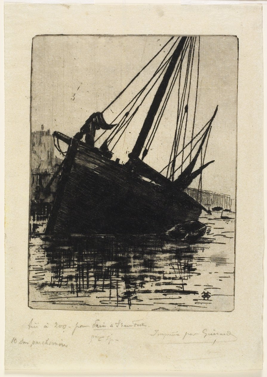 Encalhado, c.1888 de Henri Charles Guérard
