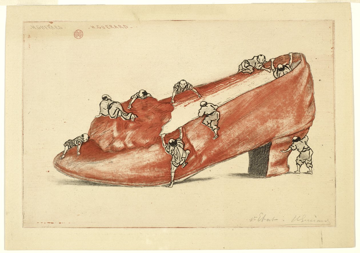 O assalto do sapato, 1888 de Henri Charles Guérard