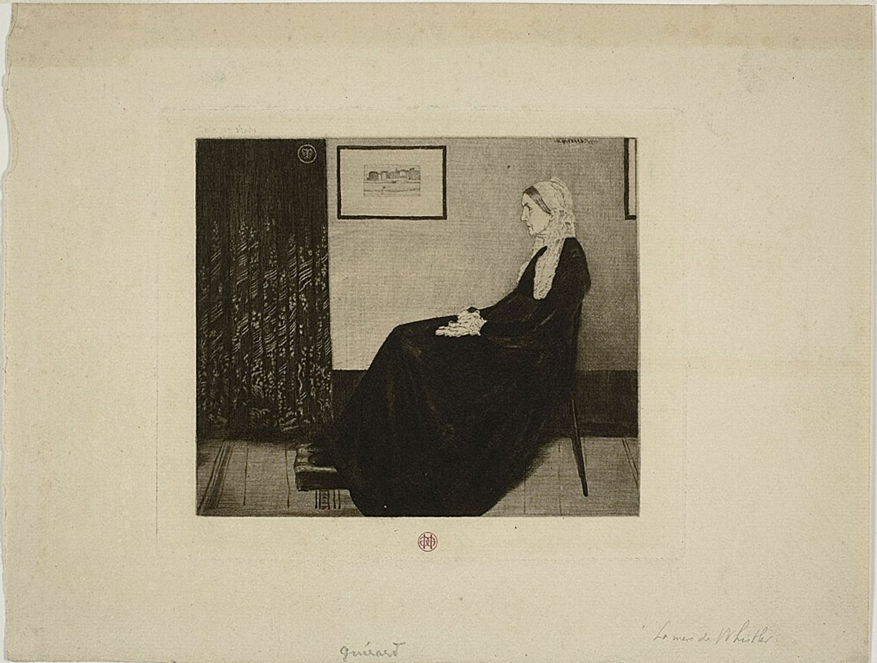 A Mãe de Whistler, depois de Whistler de Henri Charles Guérard