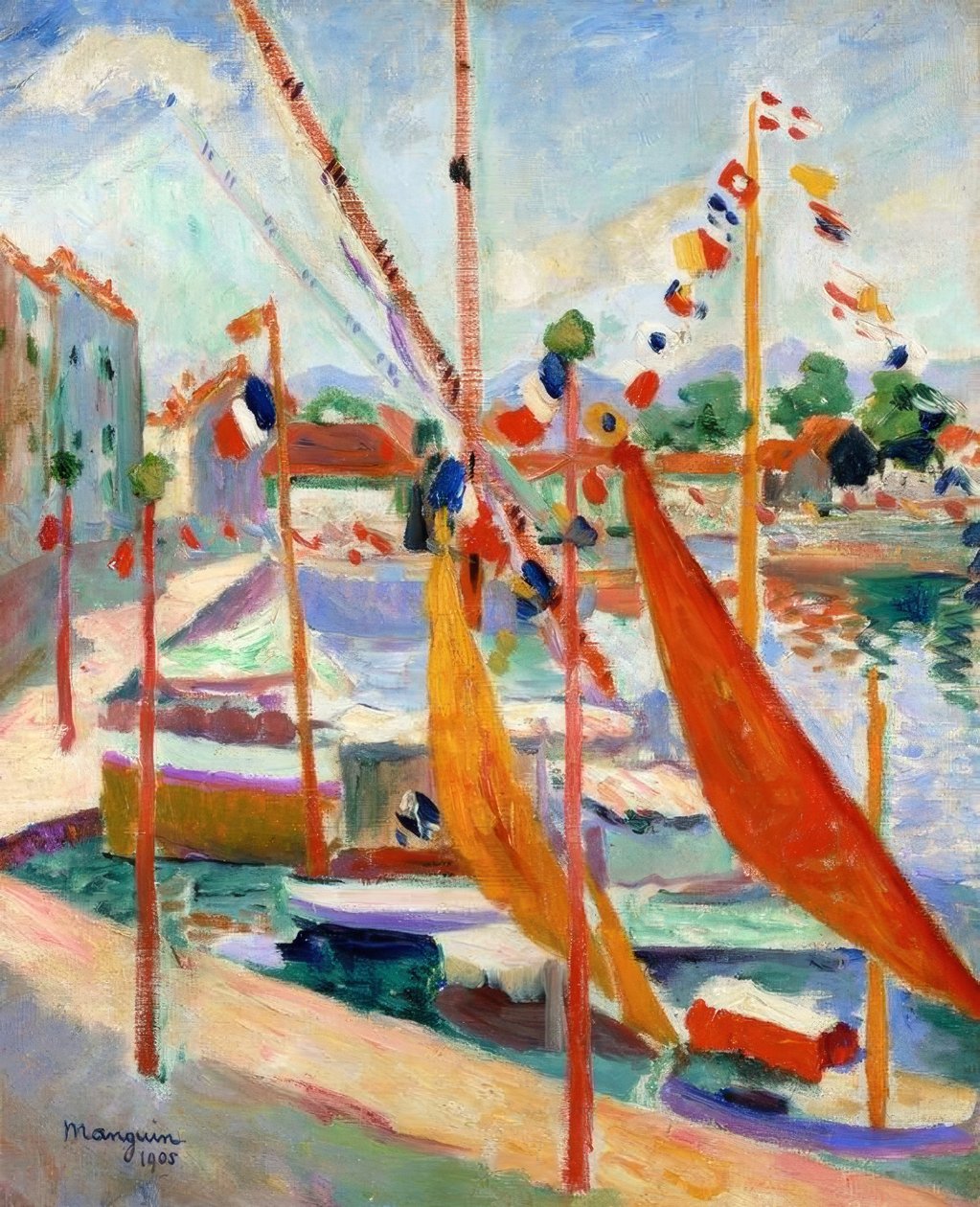 O 14 de Julho em St Tropez de Henri Charles Manguin