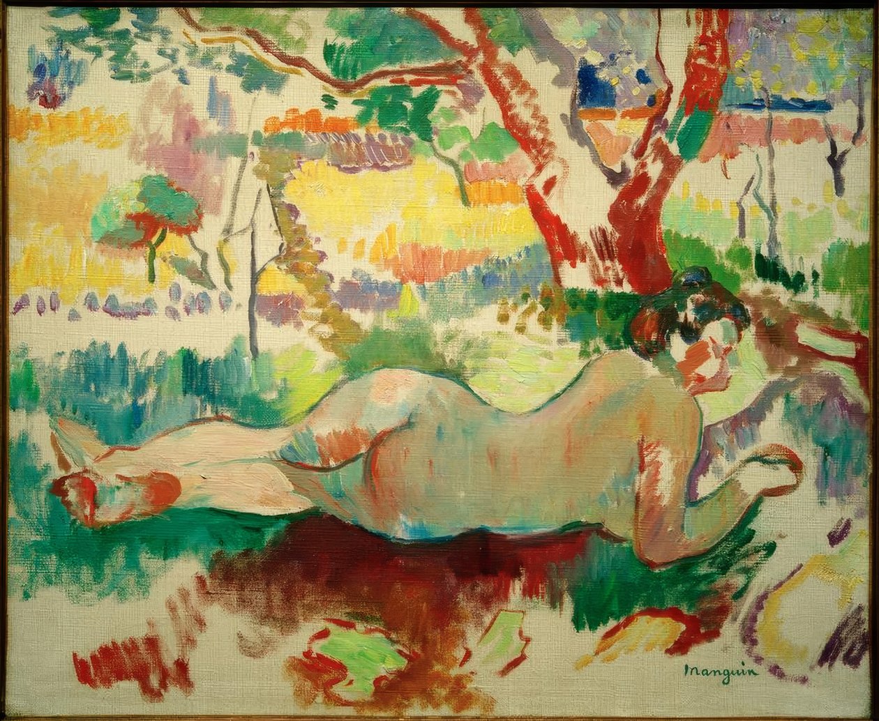 Estudo inverso, Nu debaixo das árvores, Villa Demière de Henri Charles Manguin
