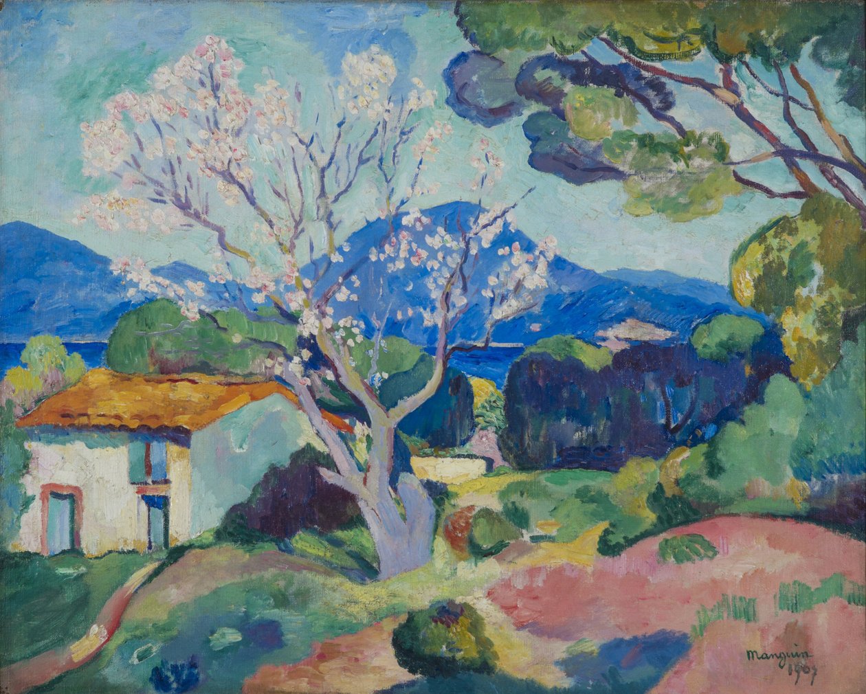LAmandier en fleurs, 1907. de Henri Charles Manguin