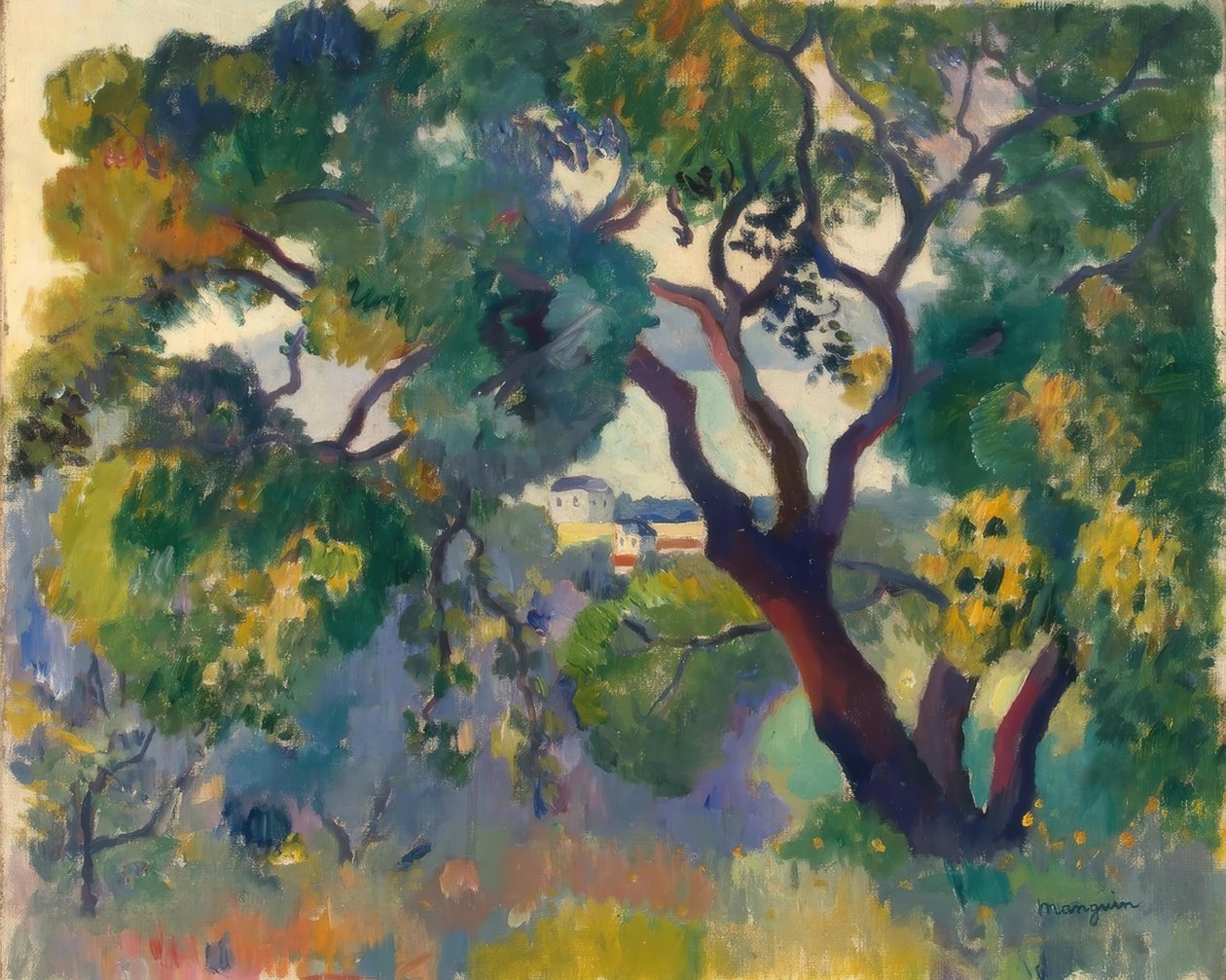 Paisagem perto de St. Tropez de Henri Charles Manguin