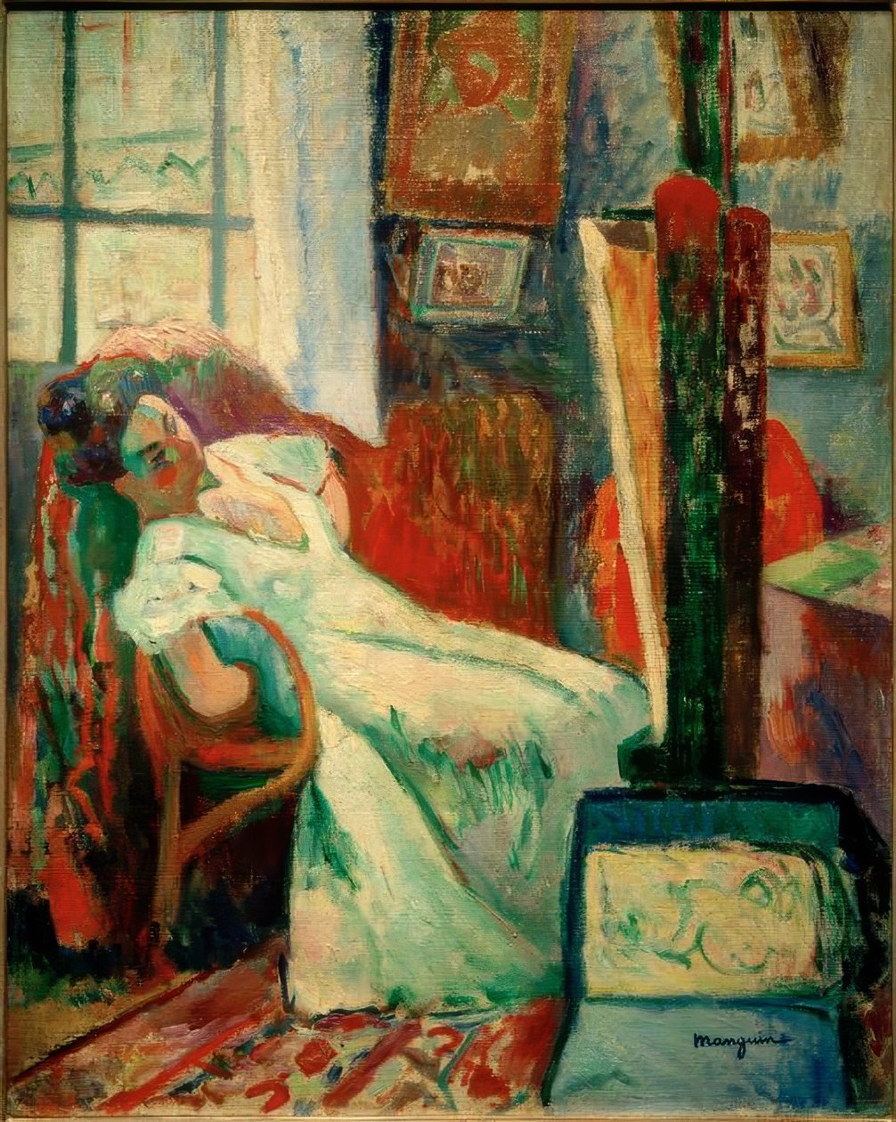O Descanso do Modelo (Jeanne) de Henri Charles Manguin