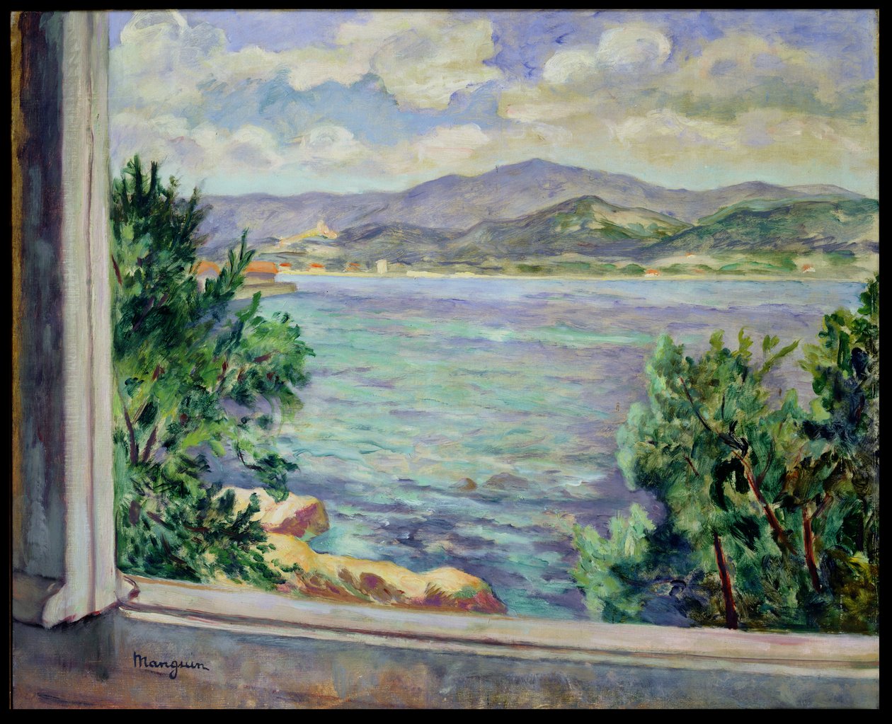 O Golfo de St. Tropez do Oustalet de Henri Charles Manguin