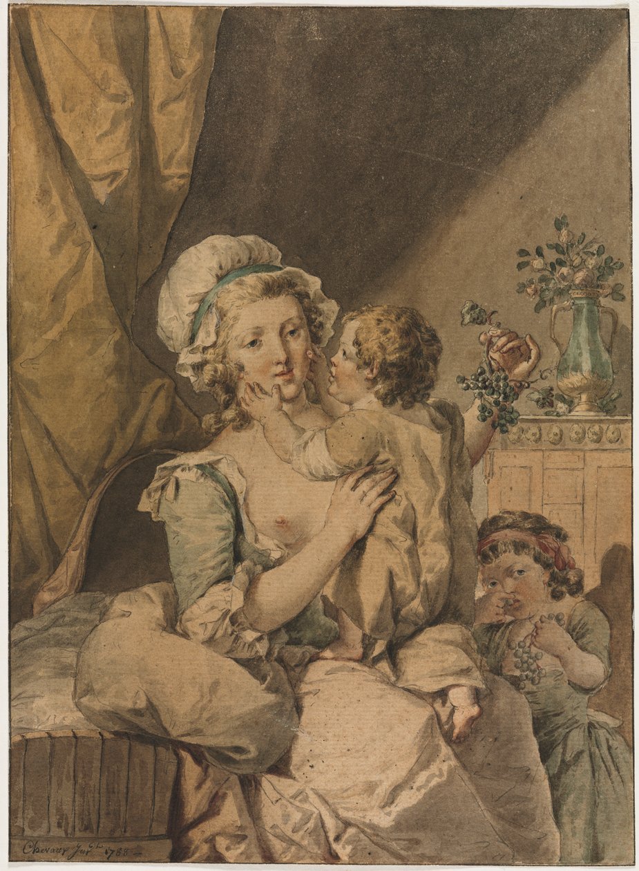 Mãe com dois filhos de Henri Chevaux