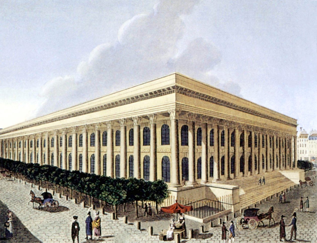 Bolsa de Paris, início do século XIX (gravura) de Henri Courvoisier Voisin