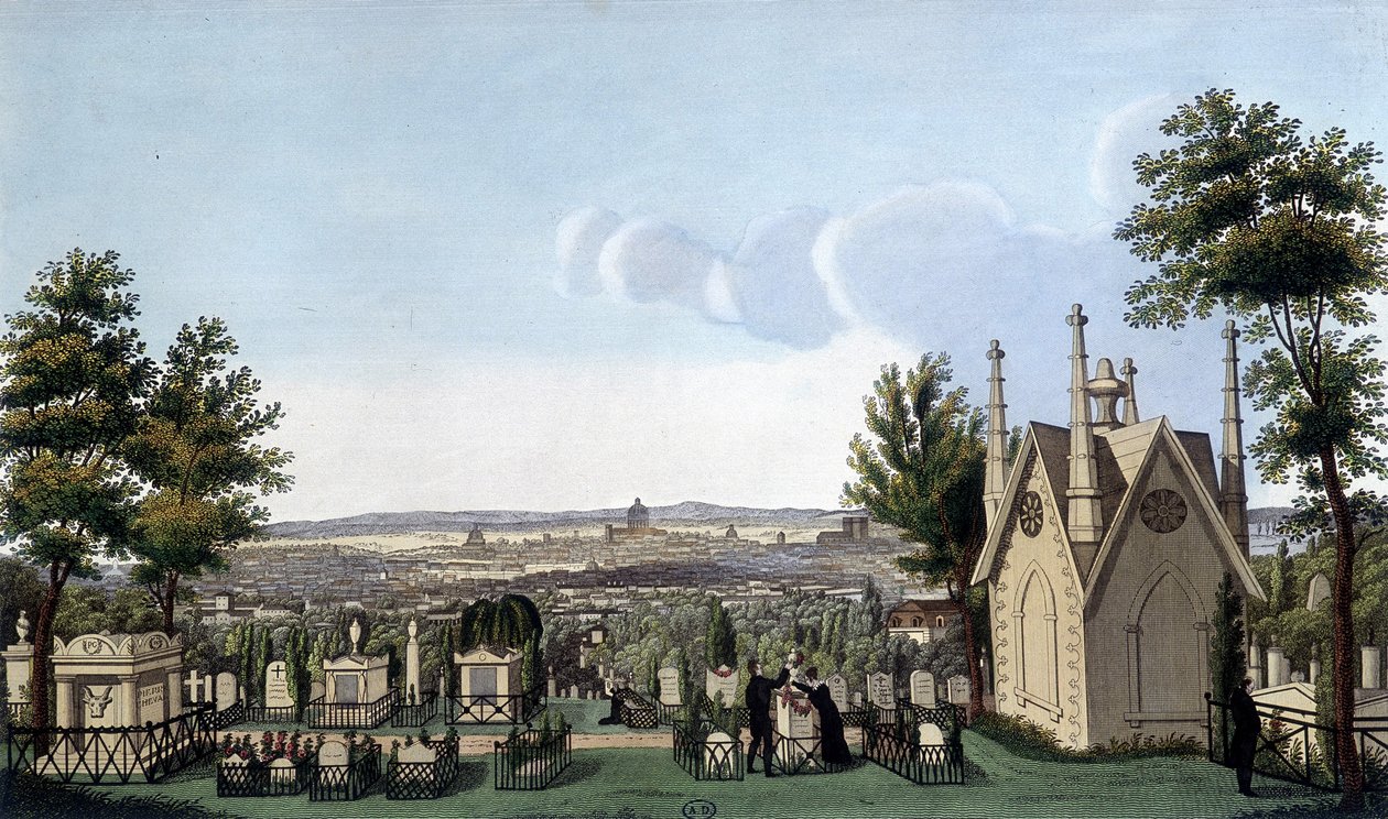 Cemitério do Père de Lachaise - por Courvoisier de Henri Courvoisier Voisin