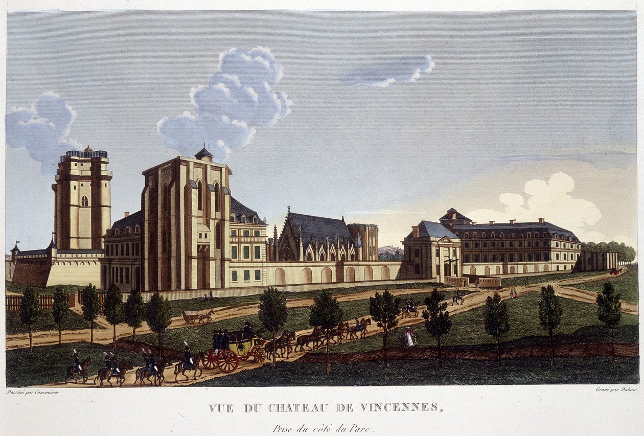 Château de Vincennes, cerca de 1820 - em "Vues de Paris" de Courvoisier de Henri Courvoisier Voisin
