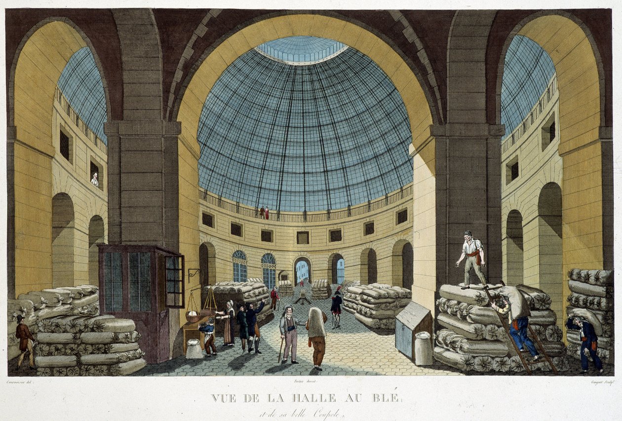 La Halle au blé - em "Vues de Paris" de Courvoisier de Henri Courvoisier Voisin
