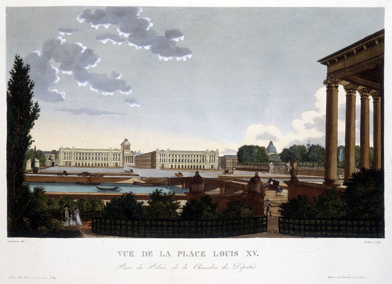 Vista da Praça Luís XV - Paris por Courvoisier de Henri Courvoisier Voisin