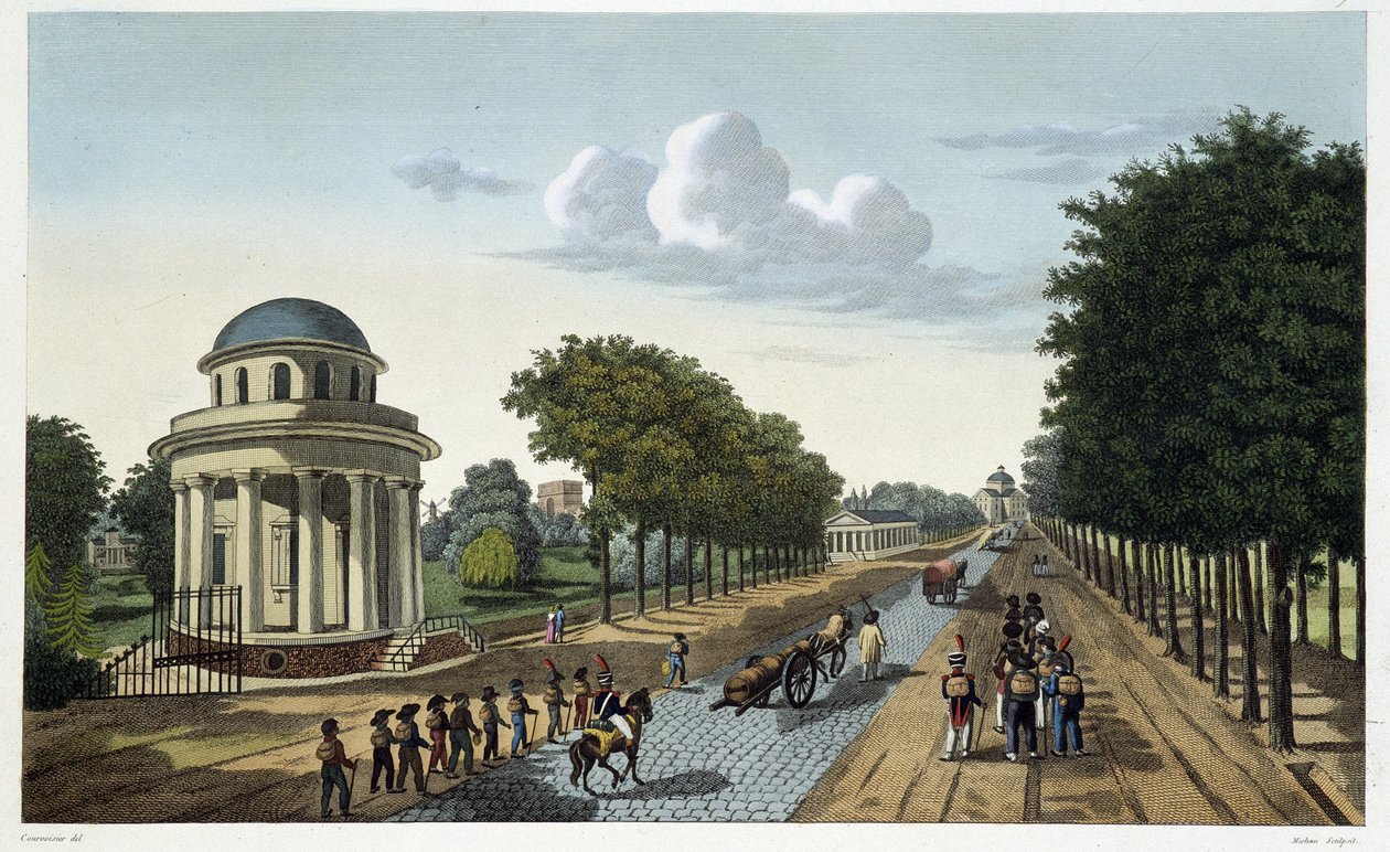 Vista do jardim Monceau - em "Vues de Paris" de Courvoisier de Henri Courvoisier Voisin