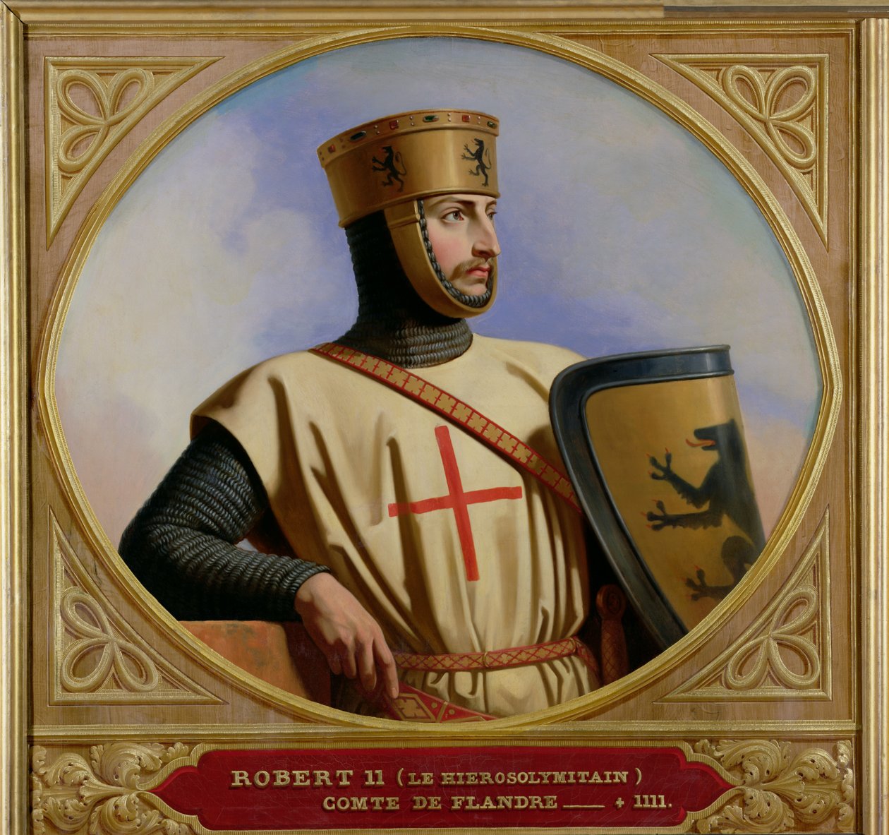 Robert le Hierosolymitain 2, conde de Flandres (D.1111) 1843 de Henri Decaisne