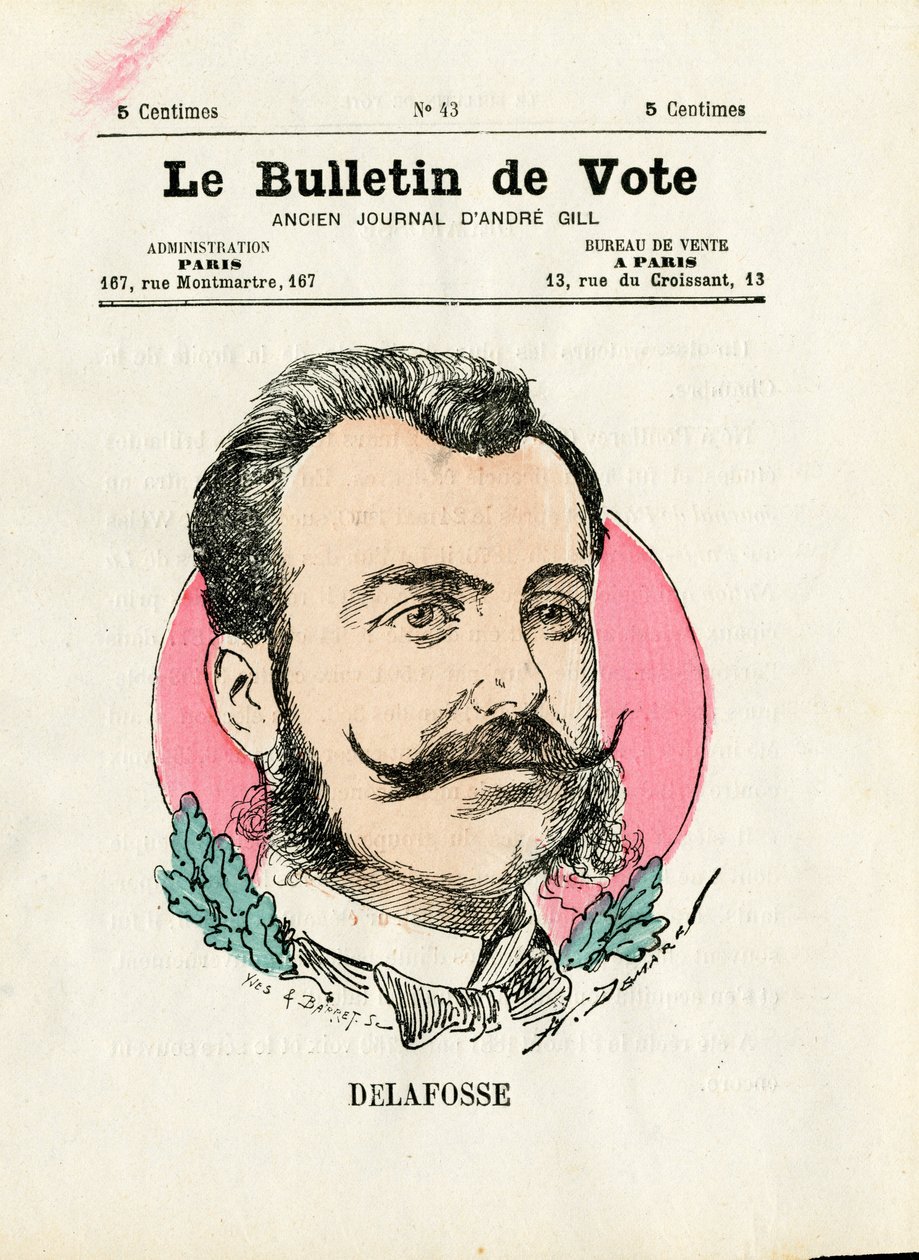 Votação 2ª série, Satirique en Colours: Delafosse - Ilustração de Henri Demare (1846-1888) de Henri Demare