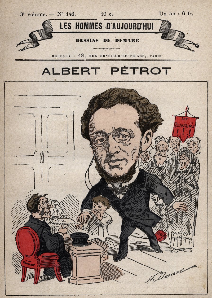 Desenho animado de Albert Petrot 1837-1897 de 