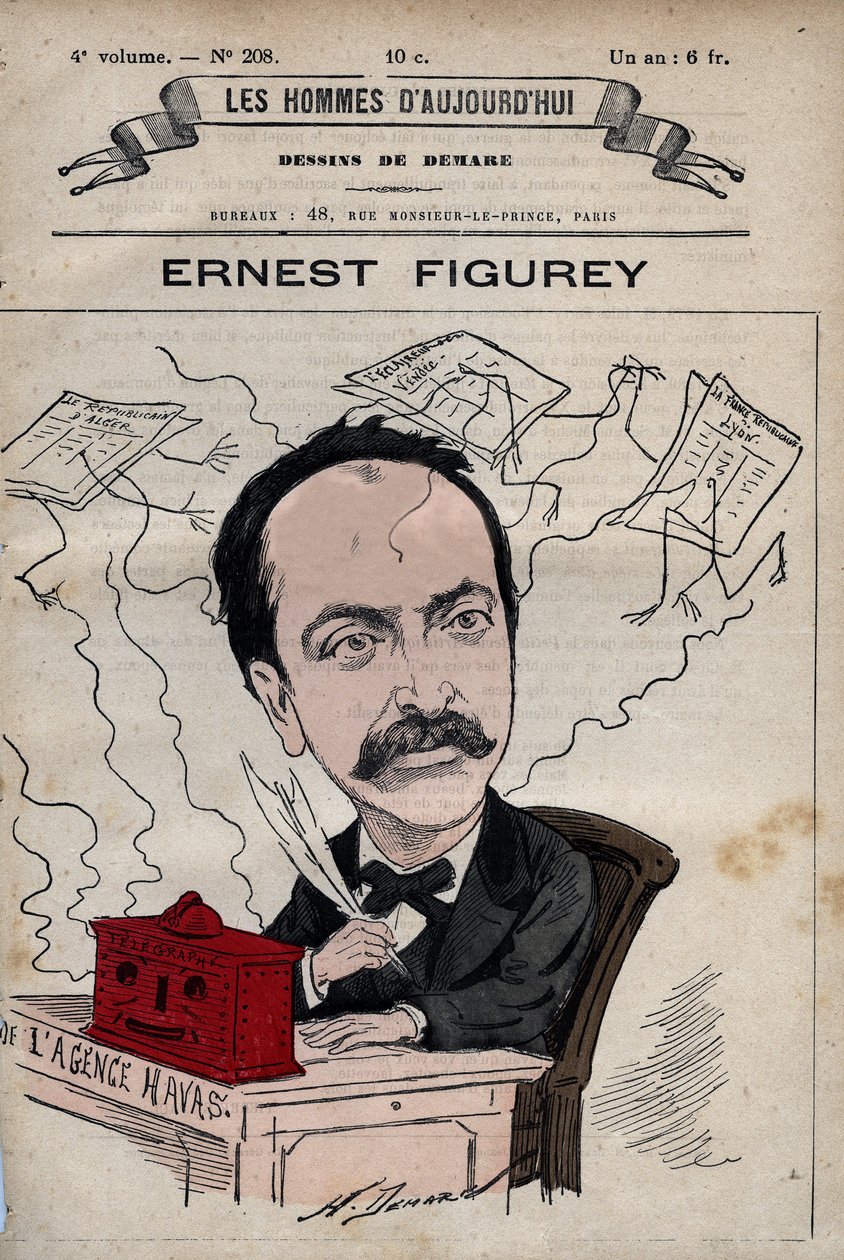 Desenho animado de Ernest Figurey (1836-1903) de 