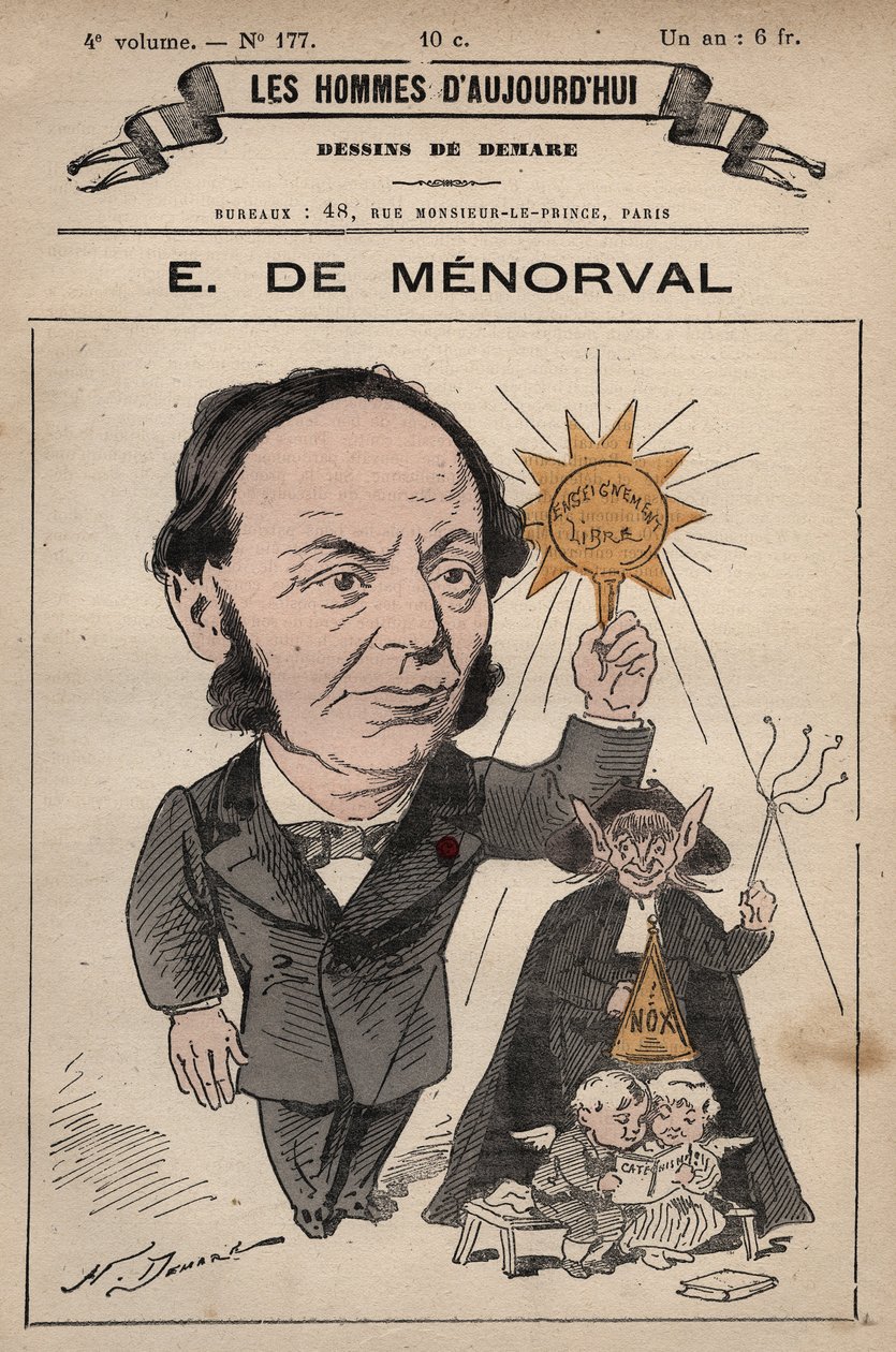 Cartum de Eugene de Menorval (1829-1897) Autor inglês de 