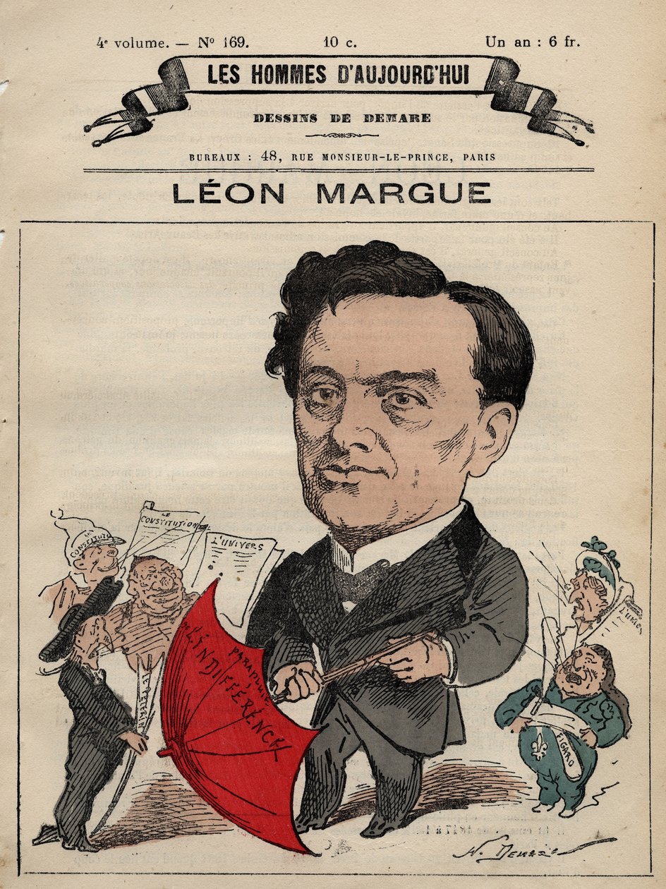 Desenho animado de Guillaume Leon Margue 1828-1888 - de 