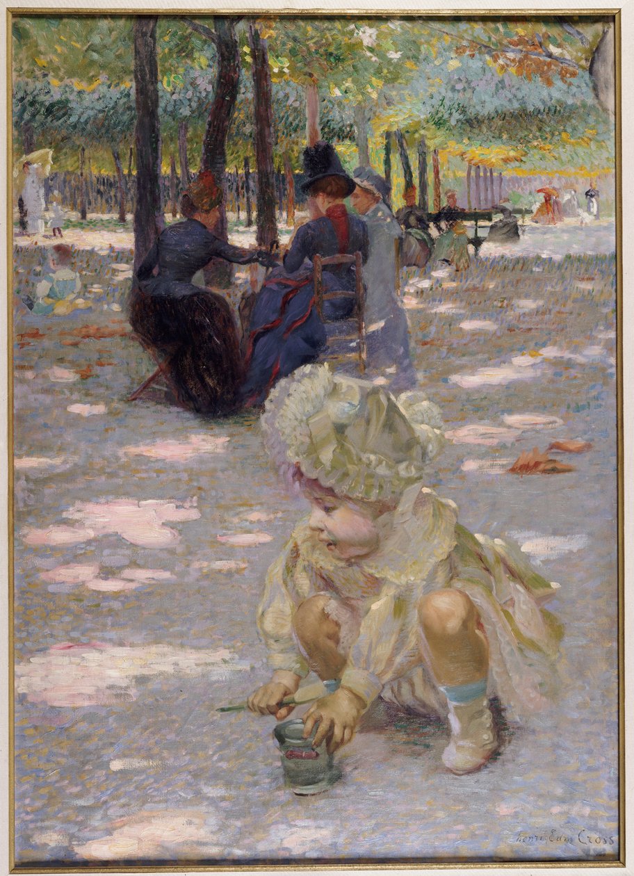 Uma tarde de agosto no Luxemburgo, 1886 de Henri Edmond Cross