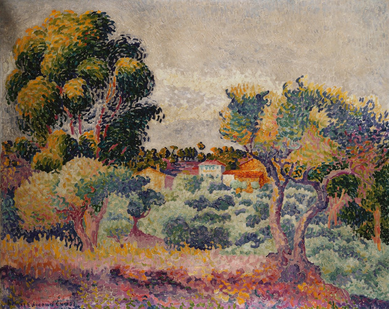 Eucalipto e Olival de Henri Edmond Cross
