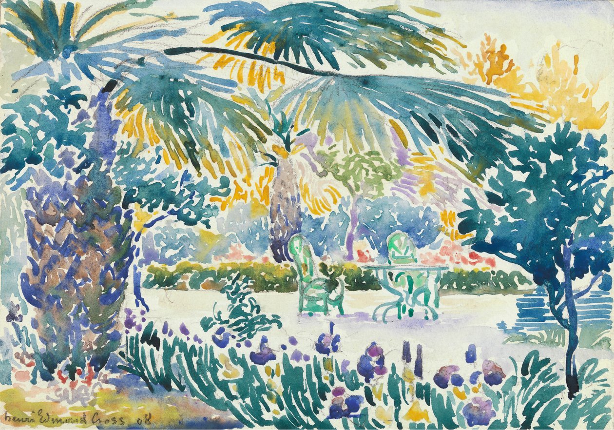Jardim do Pintor em Saint Clair, 1908. de Henri Edmond Cross