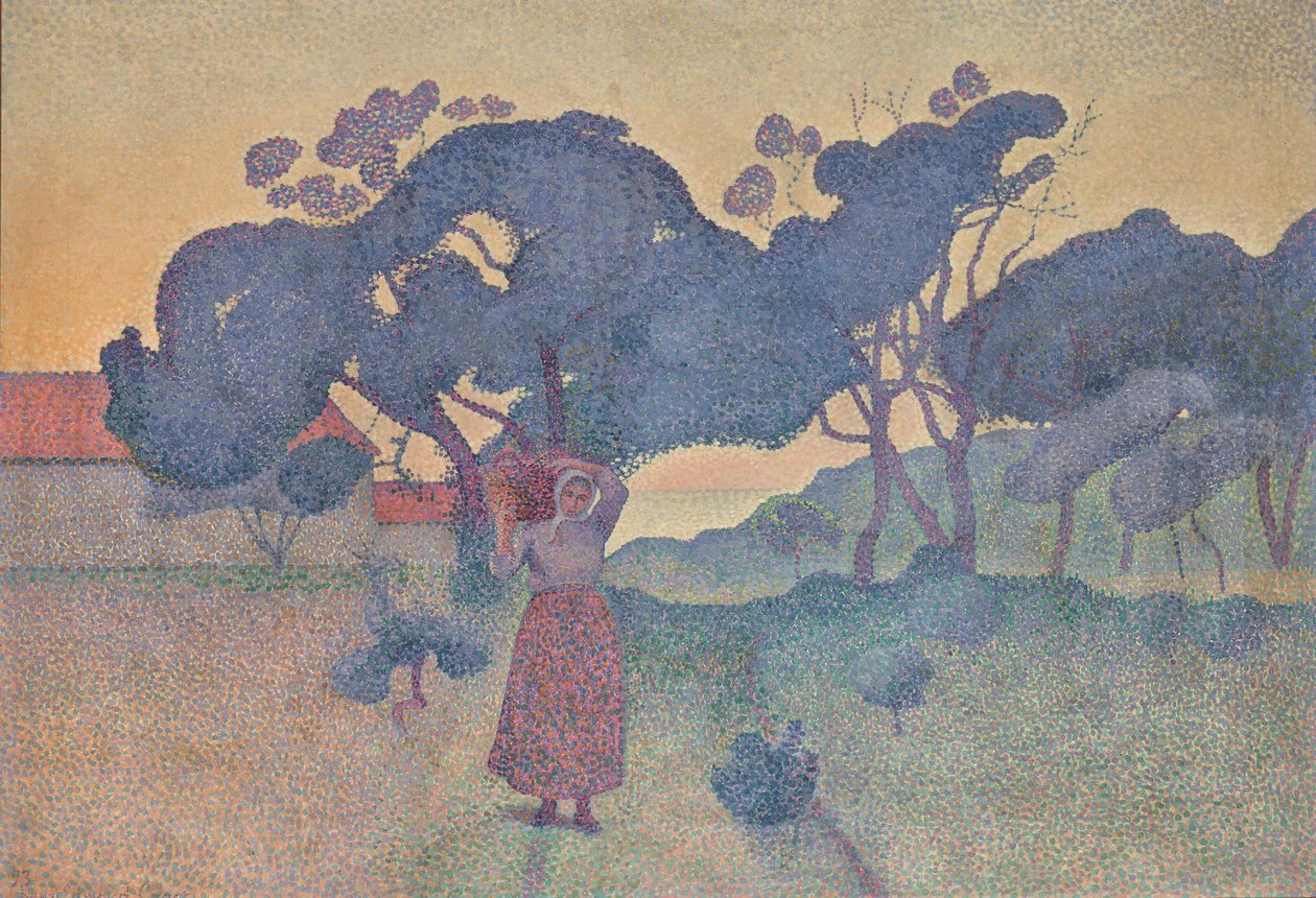 A noite da fazenda, 1893. de Henri Edmond Cross