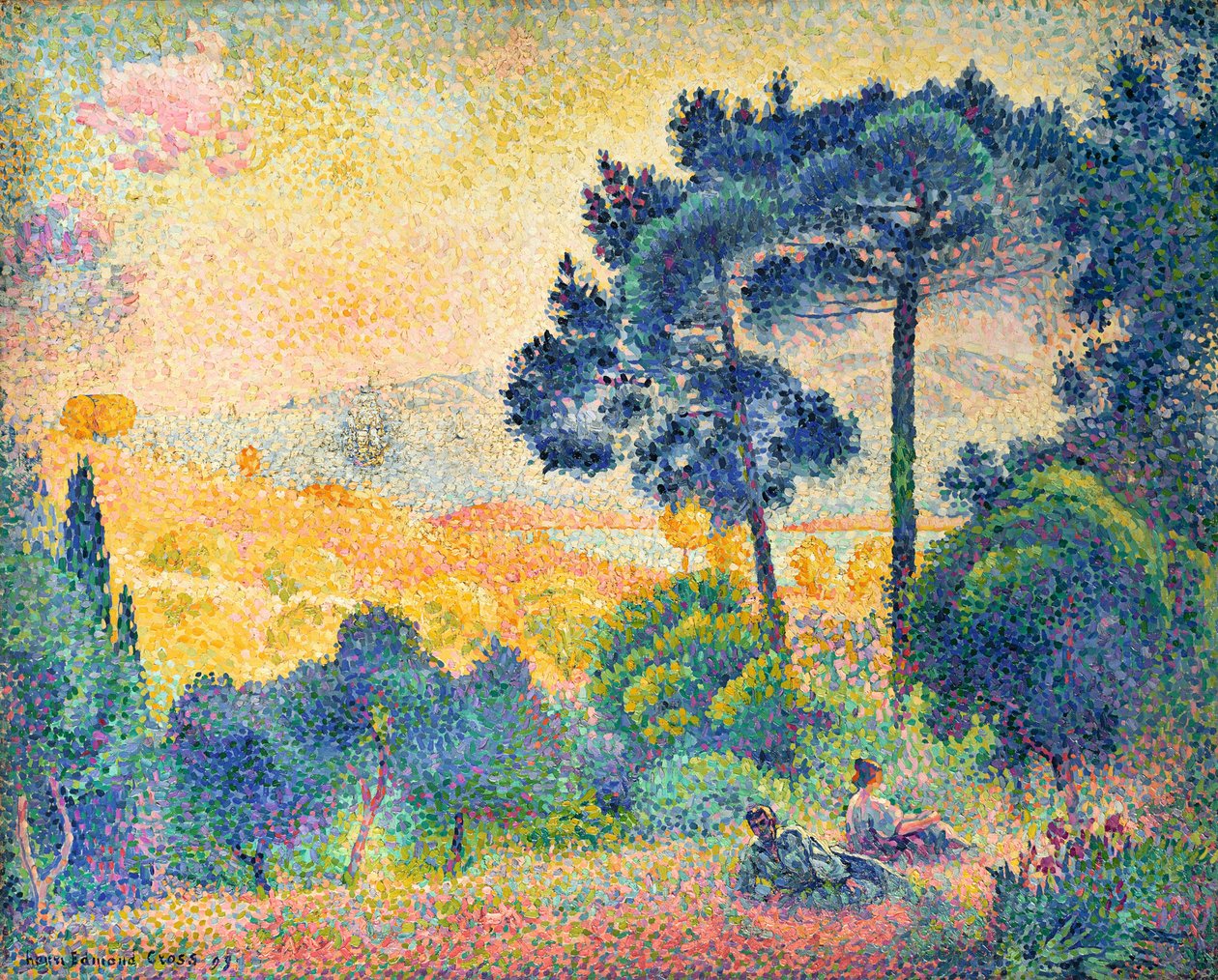 Paisagem da Provença, 1898. de Henri Edmond Cross