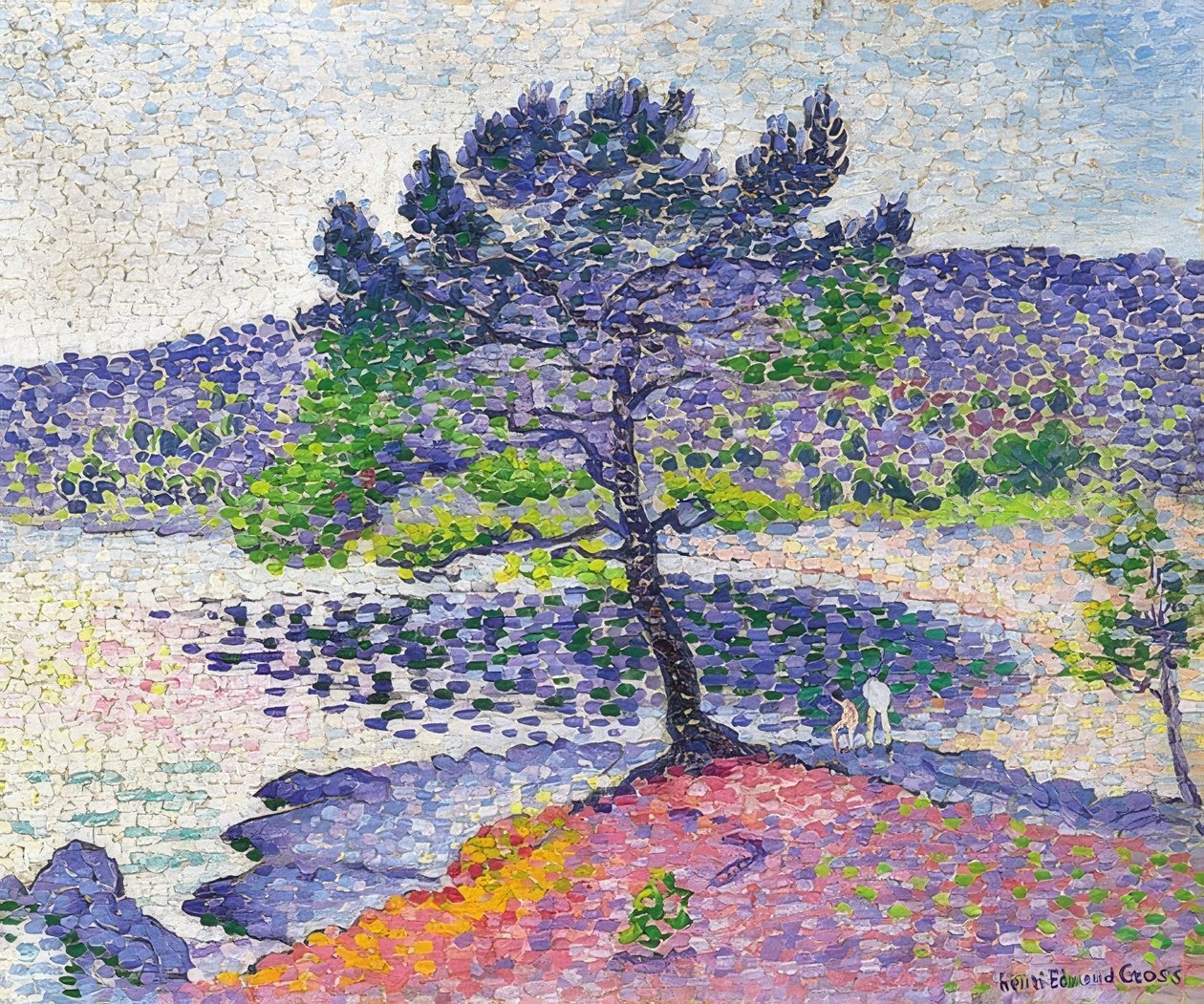 Praia à luz da noite. 1902 de Henri Edmond Cross