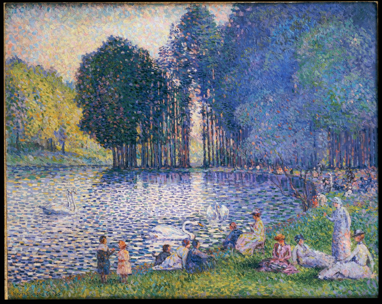 O lago no Bois de Boulogne, c.1899 de Henri Edmond Cross