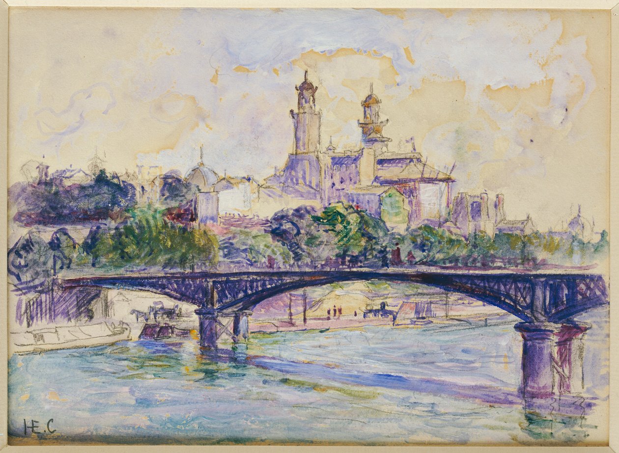 O Sena em frente ao Trocadero de Henri Edmond Cross