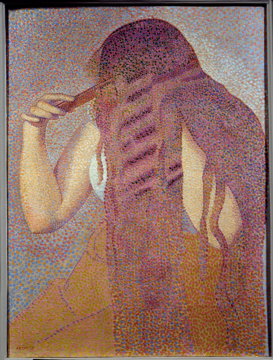 O cabelo. Pintura de Henri Delacroix Dit Cross (Henri Edmond Cross) (1856-1910) de Henri Edmond Cross