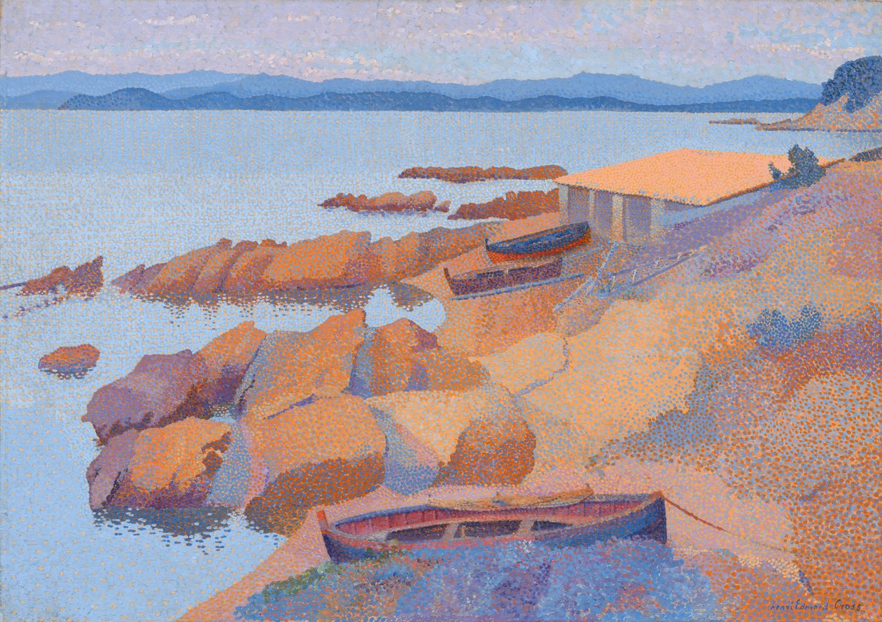 Vista da costa perto de Antibes de Henri Edmond Cross