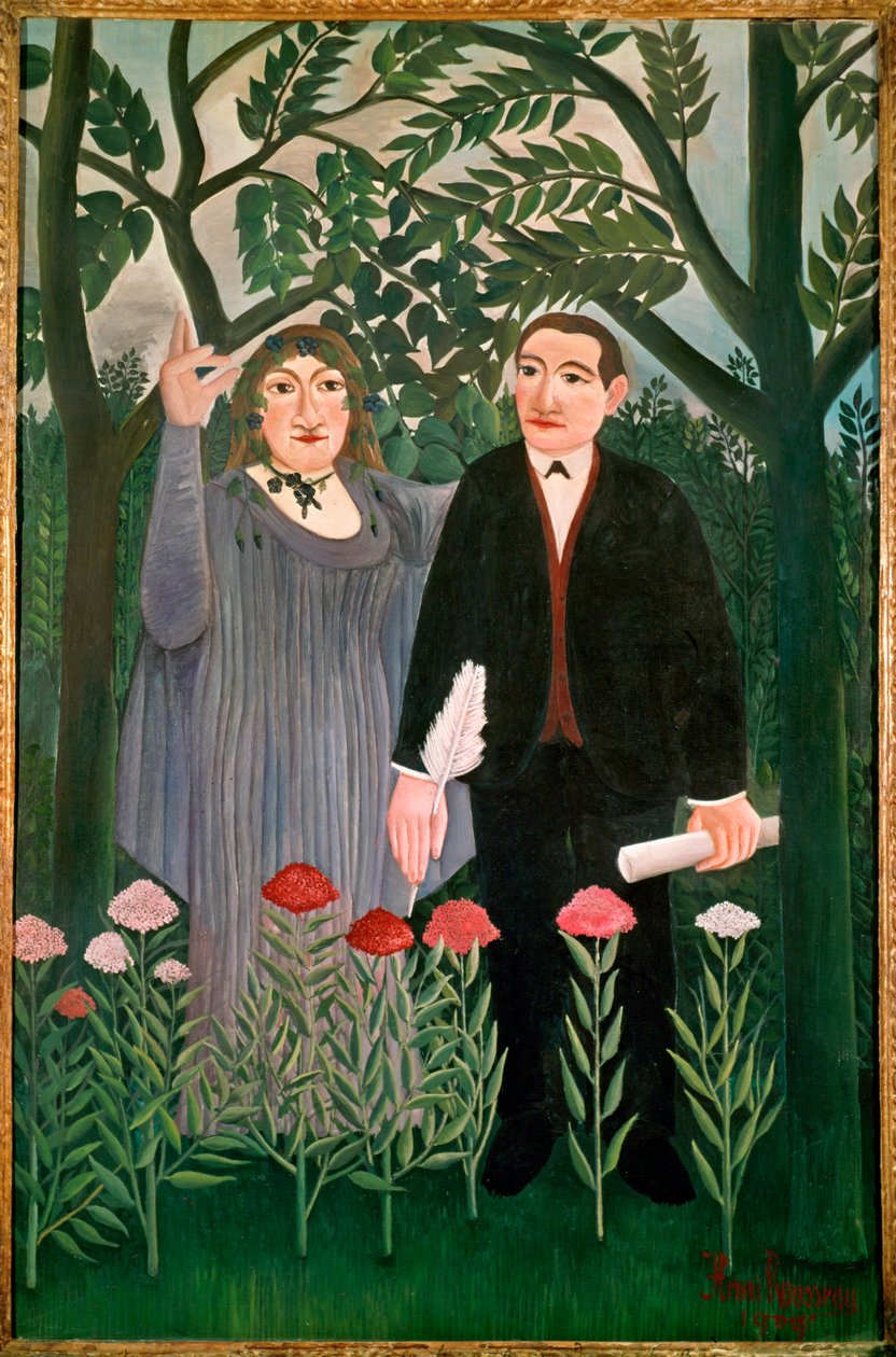 A Musa inspira o poeta (pintura sobre tela)