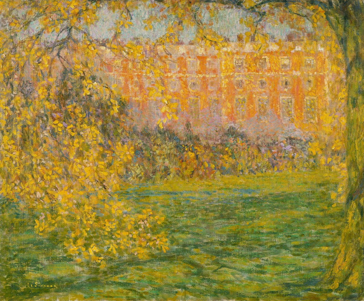 Outono, Hampton Court; Automne, Hampton Court de Henri Eugene Augustin Le Sidaner