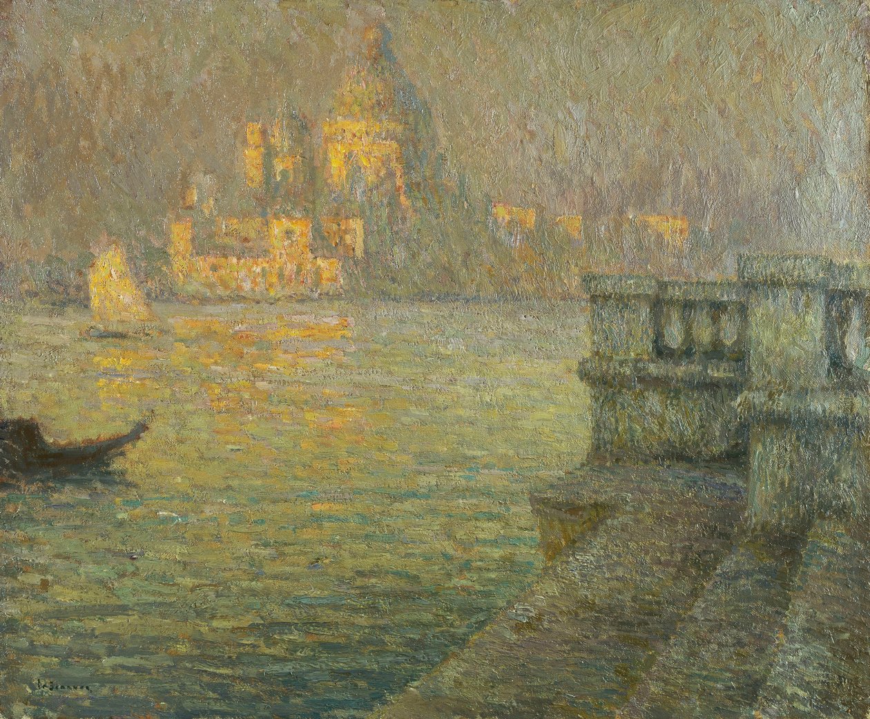 La Salute, Veneza de Henri Eugene Augustin Le Sidaner