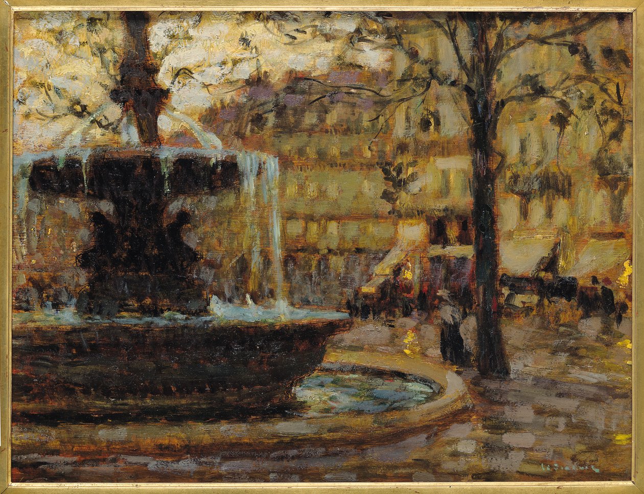 A fonte, Paris, 1904 de Henri Eugene Augustin Le Sidaner