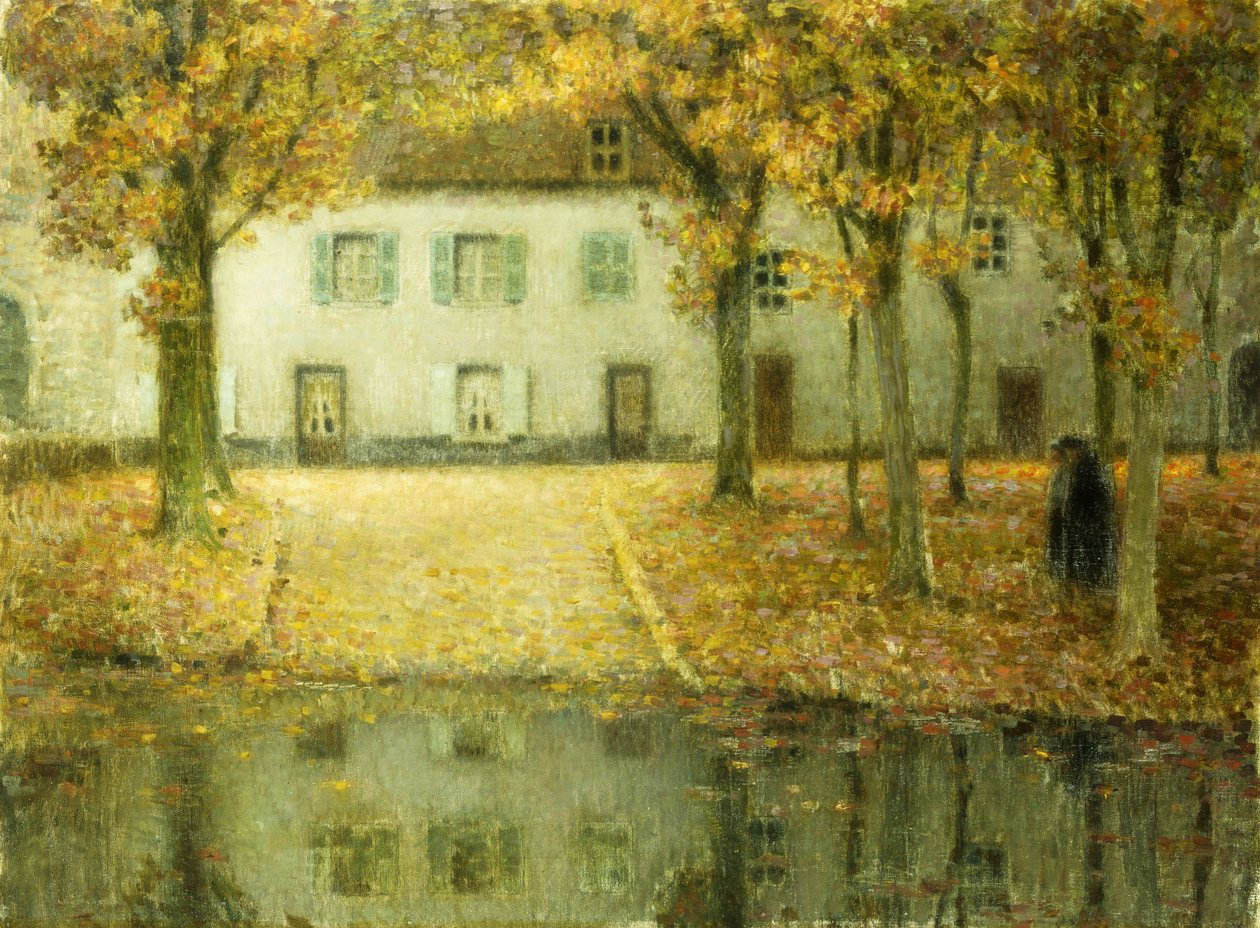 Pequeno lugar nas margens do Eau em Chartres; Pequena praça à beira-mar em Chartres de Henri Eugene Augustin Le Sidaner