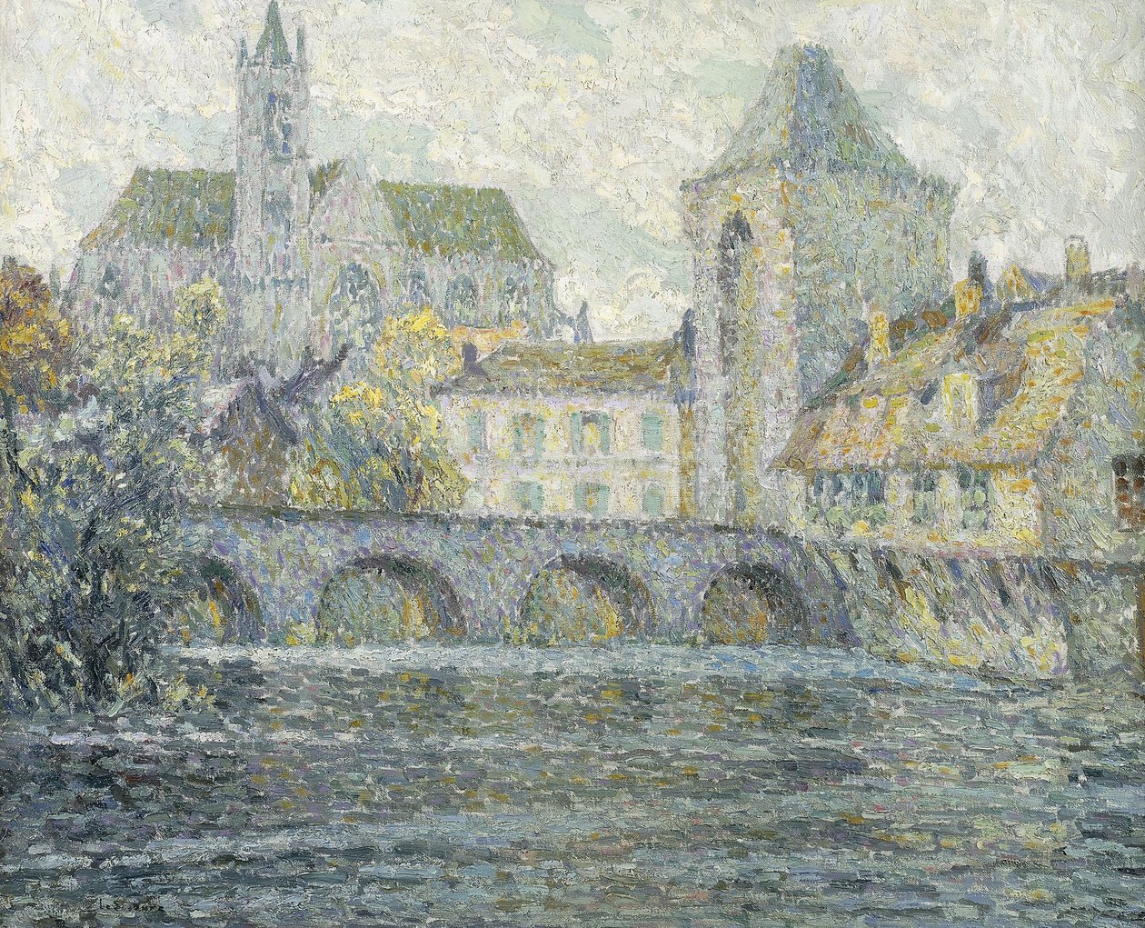 Paisagem de Moret, a Ponte; Paisagem de Moret, Le Pont de Henri Eugene Augustin Le Sidaner