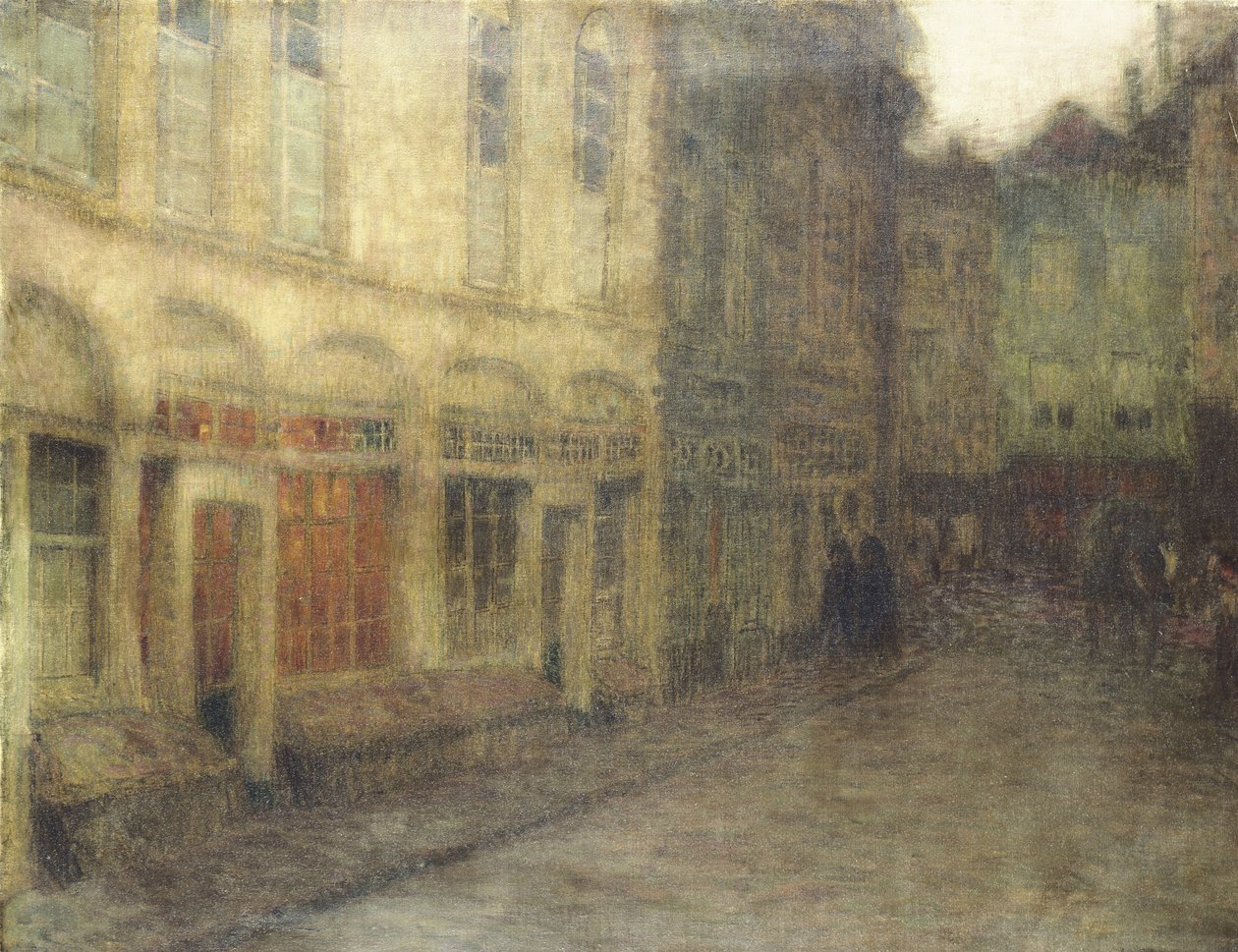 Square in Ypres, Dusk, c.1898 (óleo sobre tela) de Henri Eugene Augustin Le Sidaner