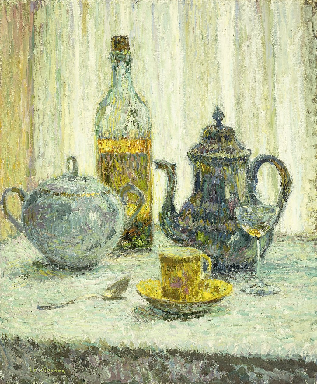 Natureza-Morta; Nature Morte de Henri Eugene Augustin Le Sidaner