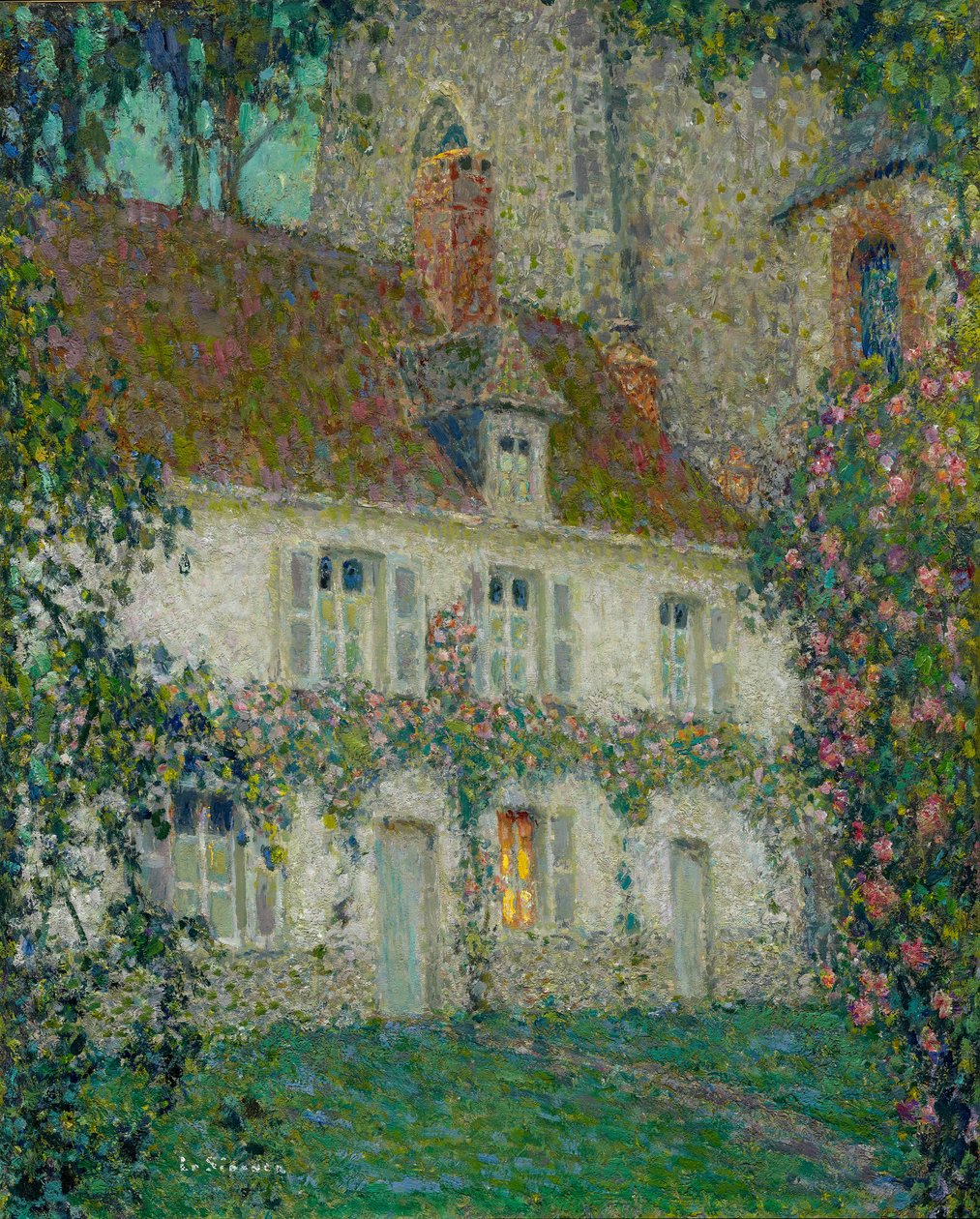 A casa dos artistas em Gerberoy, 1932 de Henri Eugene Augustin Le Sidaner