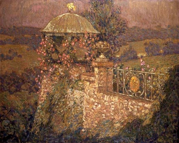 The Corner Pavilion, c.1910 (óleo sobre tela) de Henri Eugene Augustin Le Sidaner