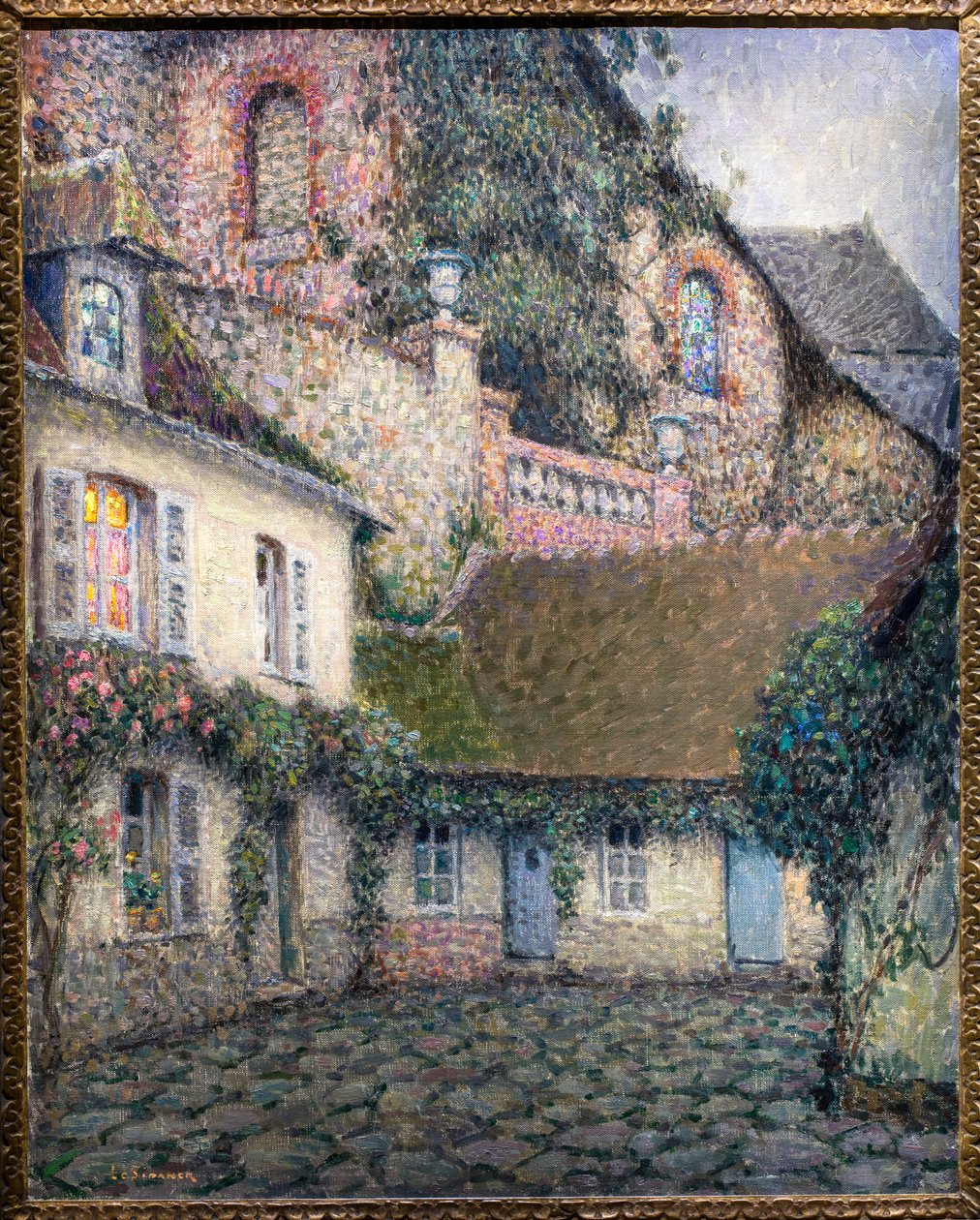 A Casa da Noite (óleo sobre tela) de Henri Eugene Augustin Le Sidaner